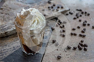 Freshly brewed coffee, Espresso Con Panna Espresso Panna icon delicious blend.