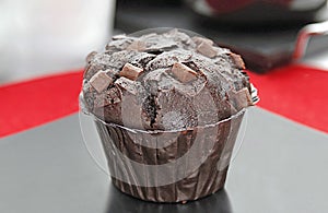 Freshly chocolate piece muffin