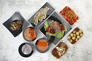 Freshly cooked assorted Korean dishes