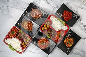 Freshly cooked assorted Korean dishes