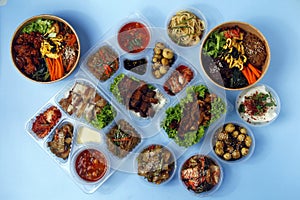 Freshly cooked assorted Korean dishes