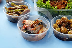 Freshly cooked assorted Korean dishes