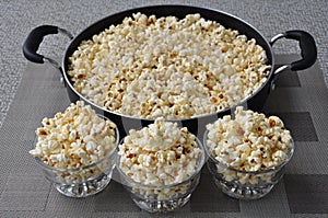 Freshly cooked delicious popcorn