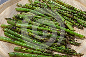 Freshly cooked espartos or asparagus