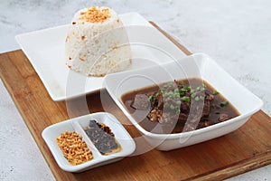 Freshly cooked Filipino food called Beef Pares