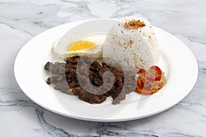 Freshly cooked Filipino food called Tapsilog