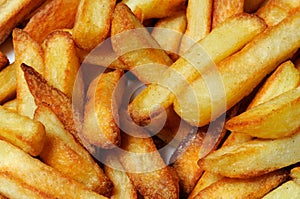 Freshly cooked French fries.