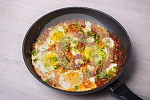 Freshly cooked shakshuka