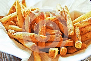 Freshly Crispy french fries with spices