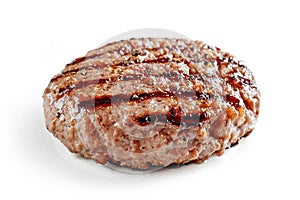 Freshly grilled burger meat