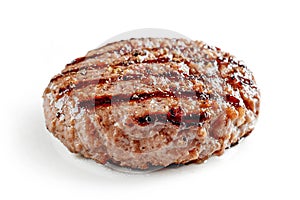 Freshly grilled burger meat