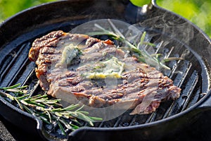 freshly grilled steak