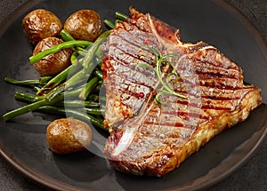 Freshly grilled T bone steak