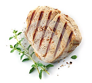 Freshly grilled tuna steak