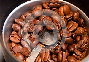 Freshly ground coffee