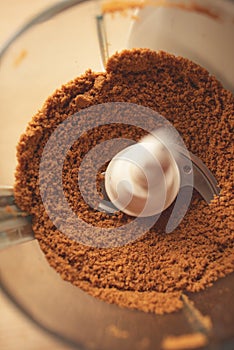 Freshly grounded speculoos biscuits