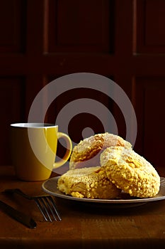 Freshly made cheese bread