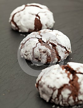 Freshly made chocolate biscuits