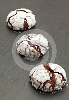 Freshly made chocolate biscuits