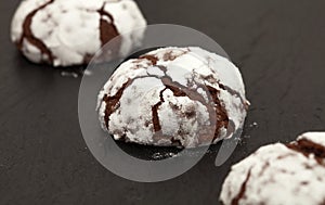 Freshly made chocolate biscuits