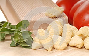 Freshly made Gnocchi using a Gnocchi board