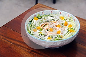 Freshly made Kani salad