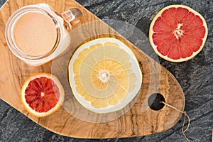 Freshly prepared grapefruit juice
