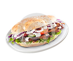 Freshly prepared healthy doner