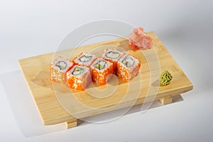 Freshly prepared sushi
