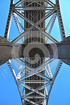 Freshly Repainted Blue Water Bridge