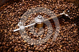 Freshly roasted coffee beans