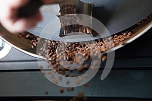 Freshly roasted coffee beans - landscape