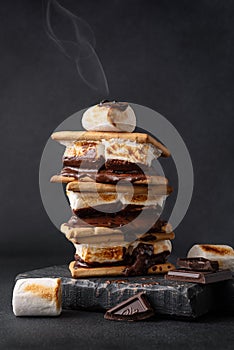 Freshly roasted smores