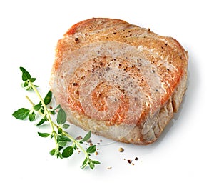 Freshly roasted tuna steak