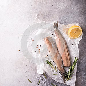 Freshly salted herring