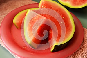 Freshly Sliced Watermelon