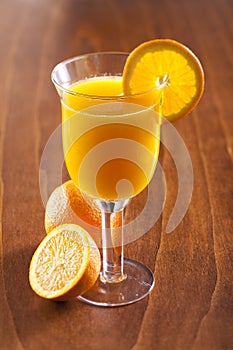 Fresco impreso naranja jugo 