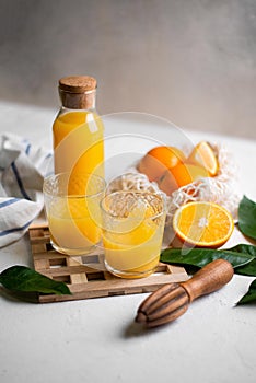 Freshly squeezed orange juice for health