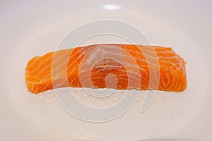 Freshly Thawed Skinless Salmon Fillet: