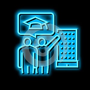 freshmen admission neon glow icon illustration photo