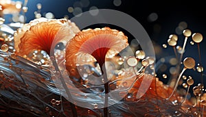 Freshness and beauty in nature a vibrant, multi colored autumn leaf generated by AI