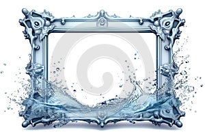 Freshness Design Wet Frame or Border with Water