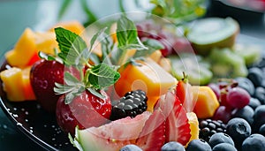 Freshness and gourmet in a close up of healthy eating