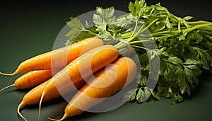 Freshness of healthy eating vegetable, carrot, leaf, organic, green generated by AI