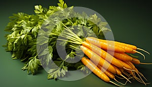 Freshness of healthy eating vegetable, leaf, carrot, parsley, organic generated by AI
