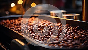 Freshness and heat in a coffee shop, a refreshing caffeine boost generated by AI