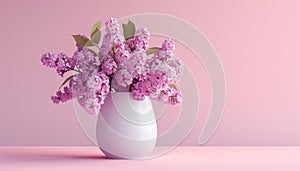 Freshness of lilac bouquet brings nature beauty indoors