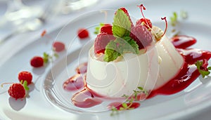Freshness and sweetness on a plate, a gourmet culinary delight photo