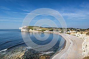 Freshwater Bay and beach on the Isle of Wight