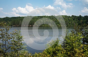 A freshwater lake in Muskoka Ontario in summer